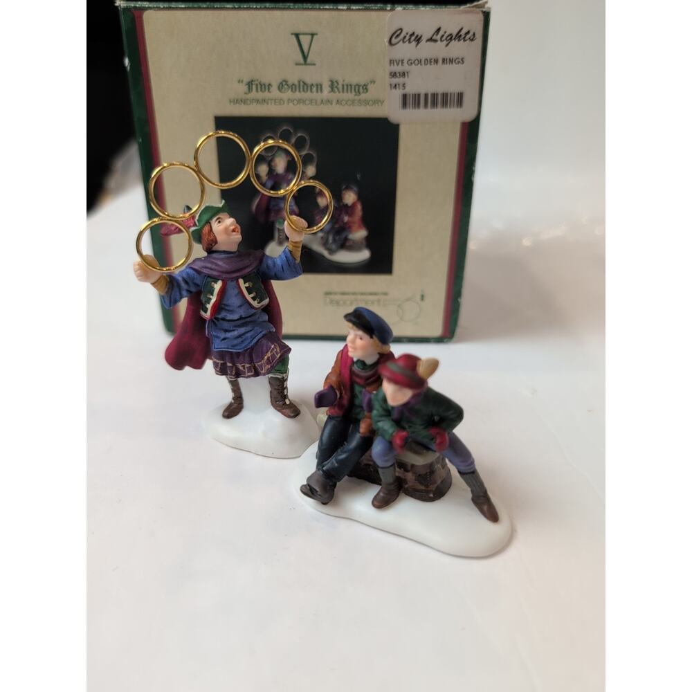 Department 56 The 12 Days of Dickens Village Series Five Golden Rings Retired 99